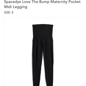 Spacedye Love the Bump Maternity Pocket Midi Legging Small